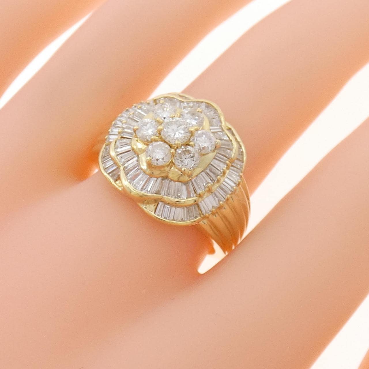 K18YG ダイヤモンド リング 2.00CT