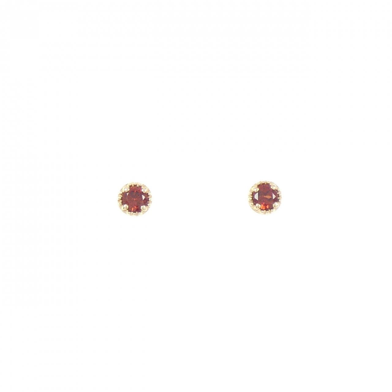 K10YG ガーネット ピアス