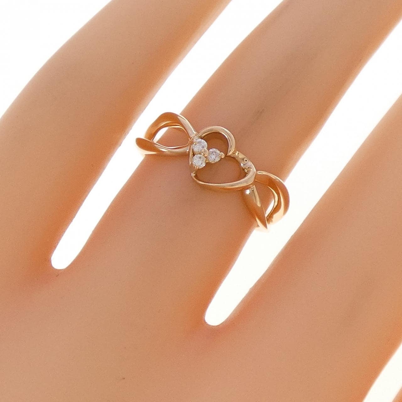 クミキョク ハート ダイヤモンド リング 0.04CT