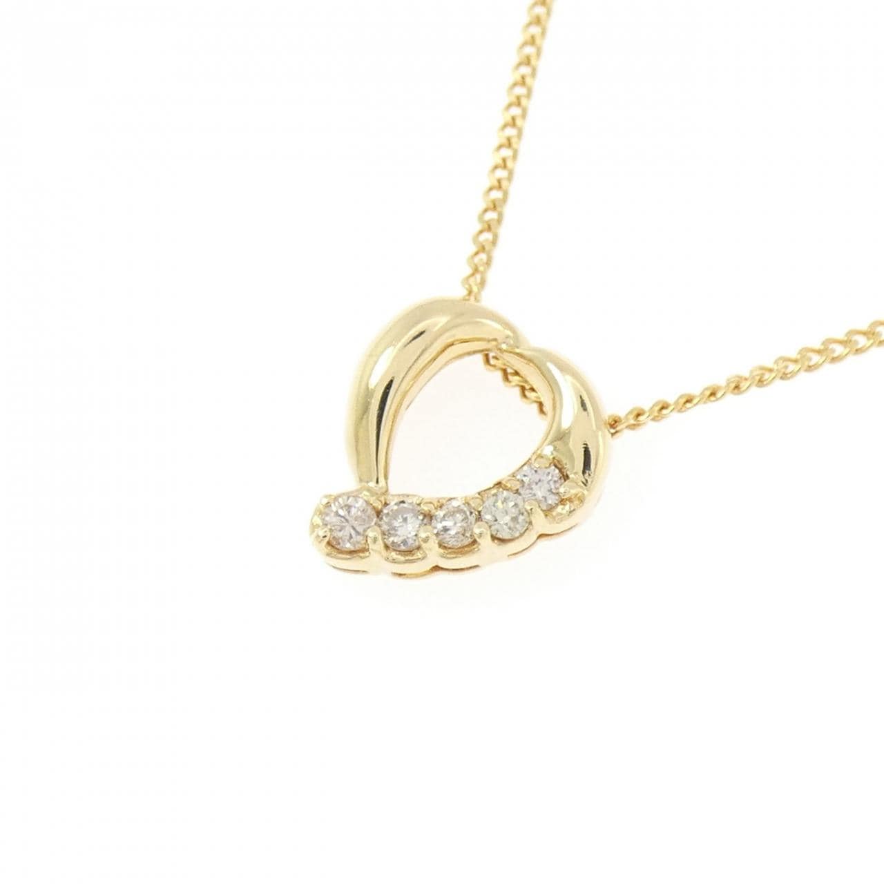 K18YG ダイヤモンド ネックレス 0.09CT