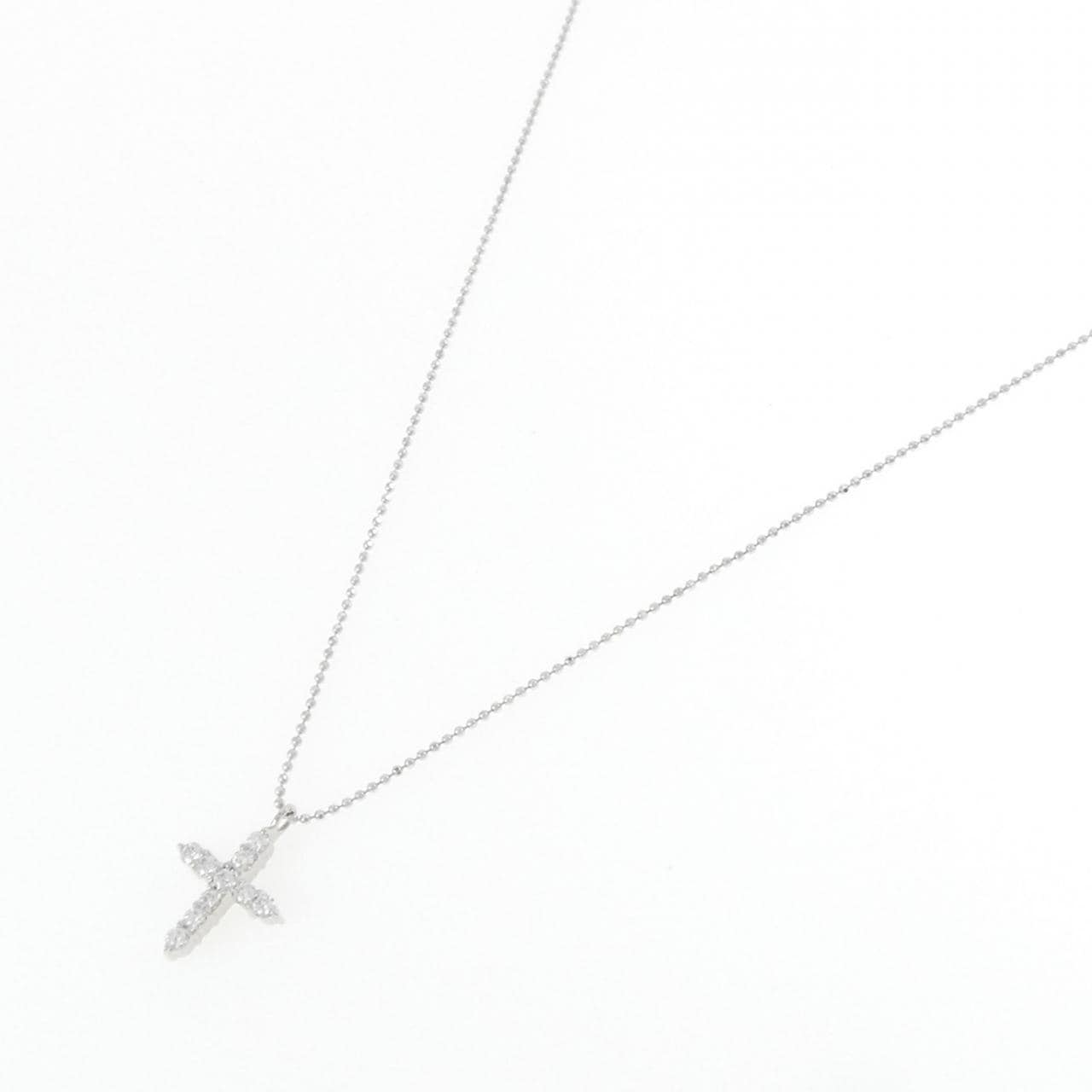 PT900/PT850 クロス ダイヤモンド ネックレス 0.27CT