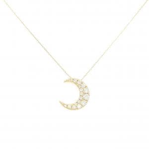 K18YG ムーン ダイヤモンド ネックレス 0.33CT