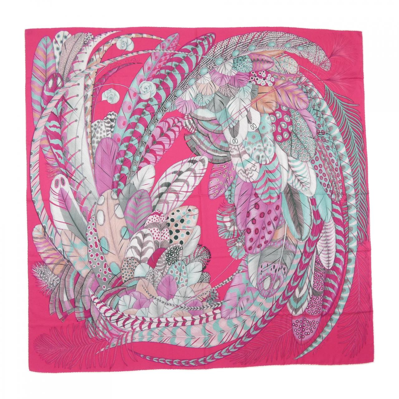 エルメス HERMES PLUMES EN FETE H243433S カレジェアン140 ショール