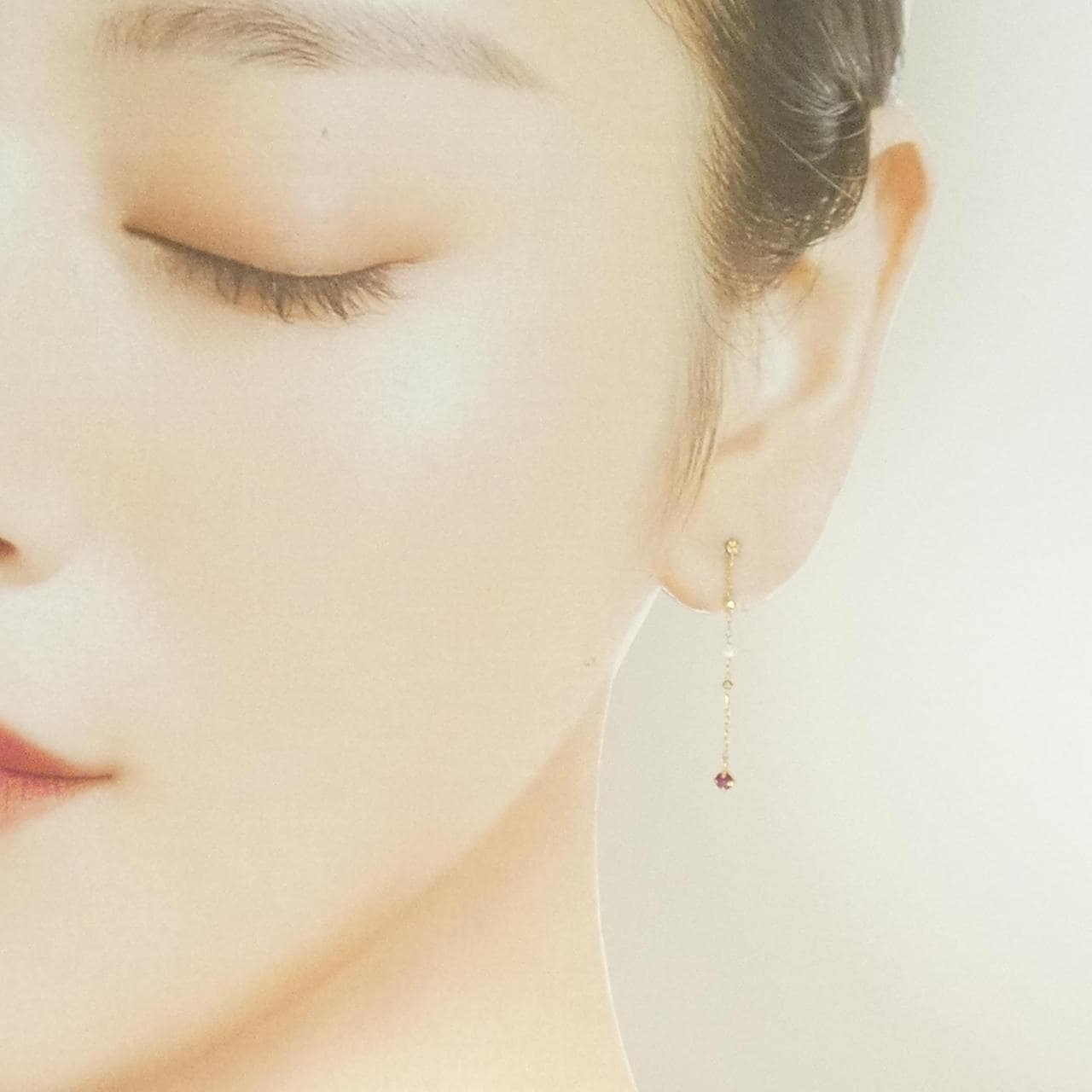 K18YG 淡水パール ピアス 2.1mm