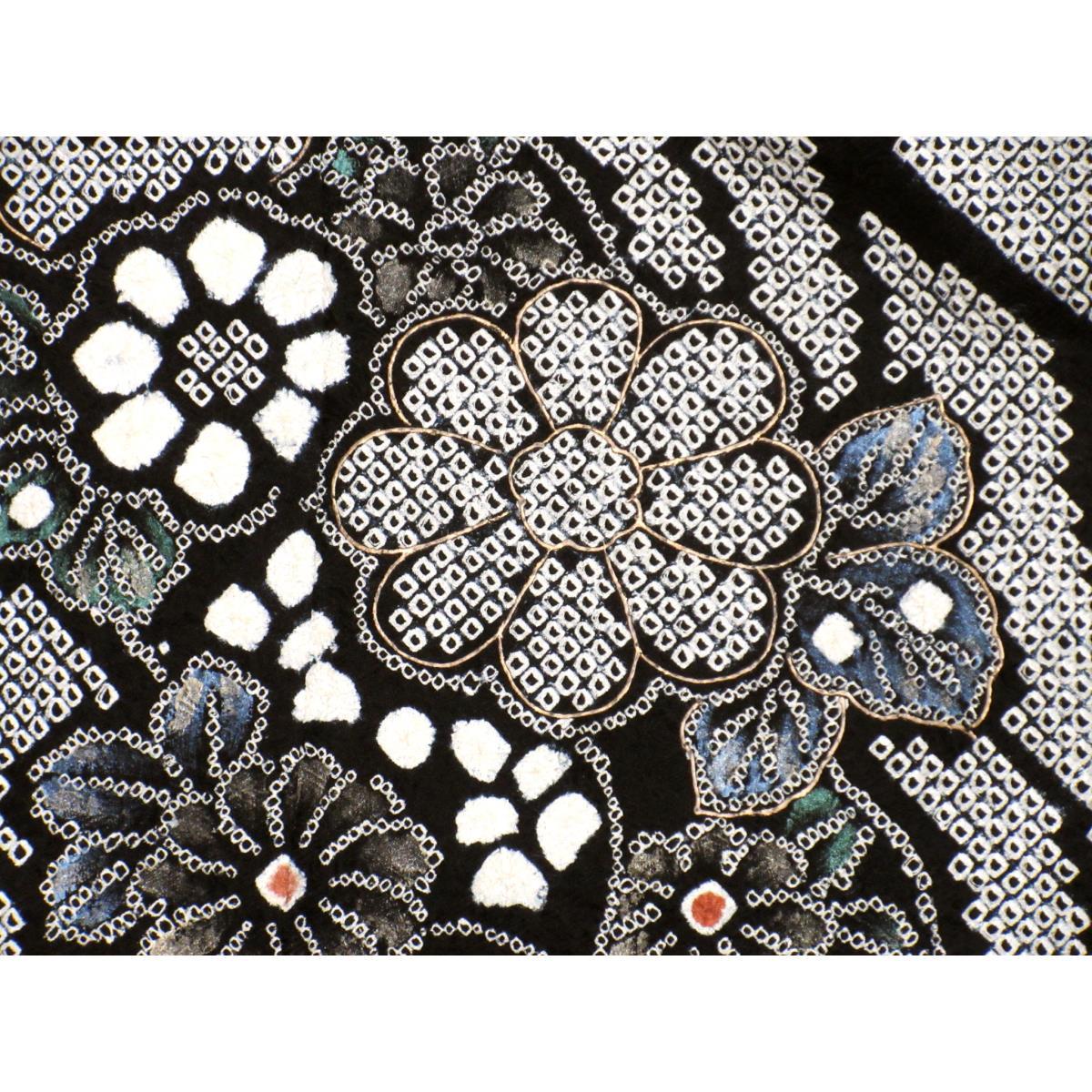 訪問着　総絞り　金彩加工