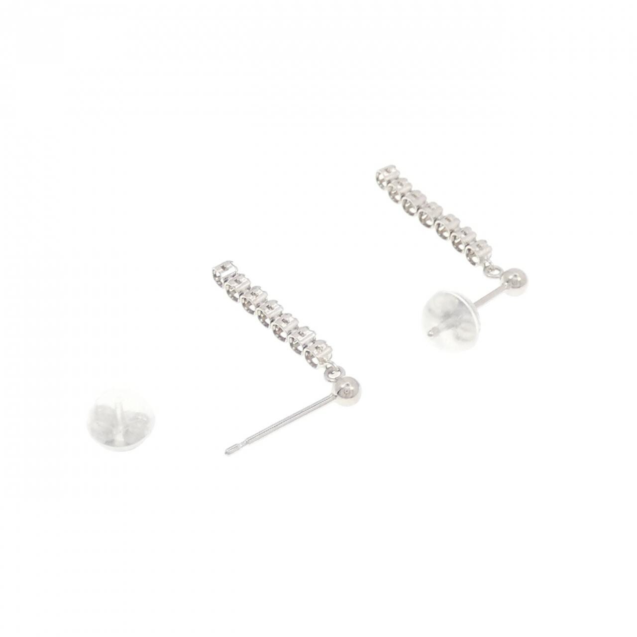 K18WG ダイヤモンド ピアス 0.30CT