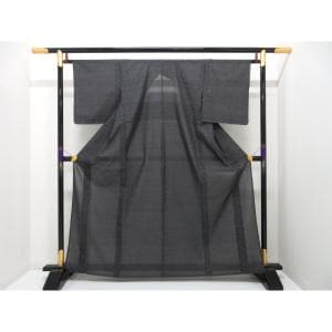 【未使用品】単衣　【本場夏大島紬】証紙付　蚊絣