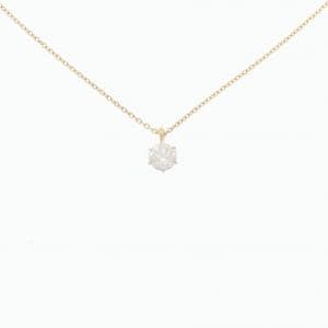 K18YG ソリティア ダイヤモンド ネックレス 0.375CT