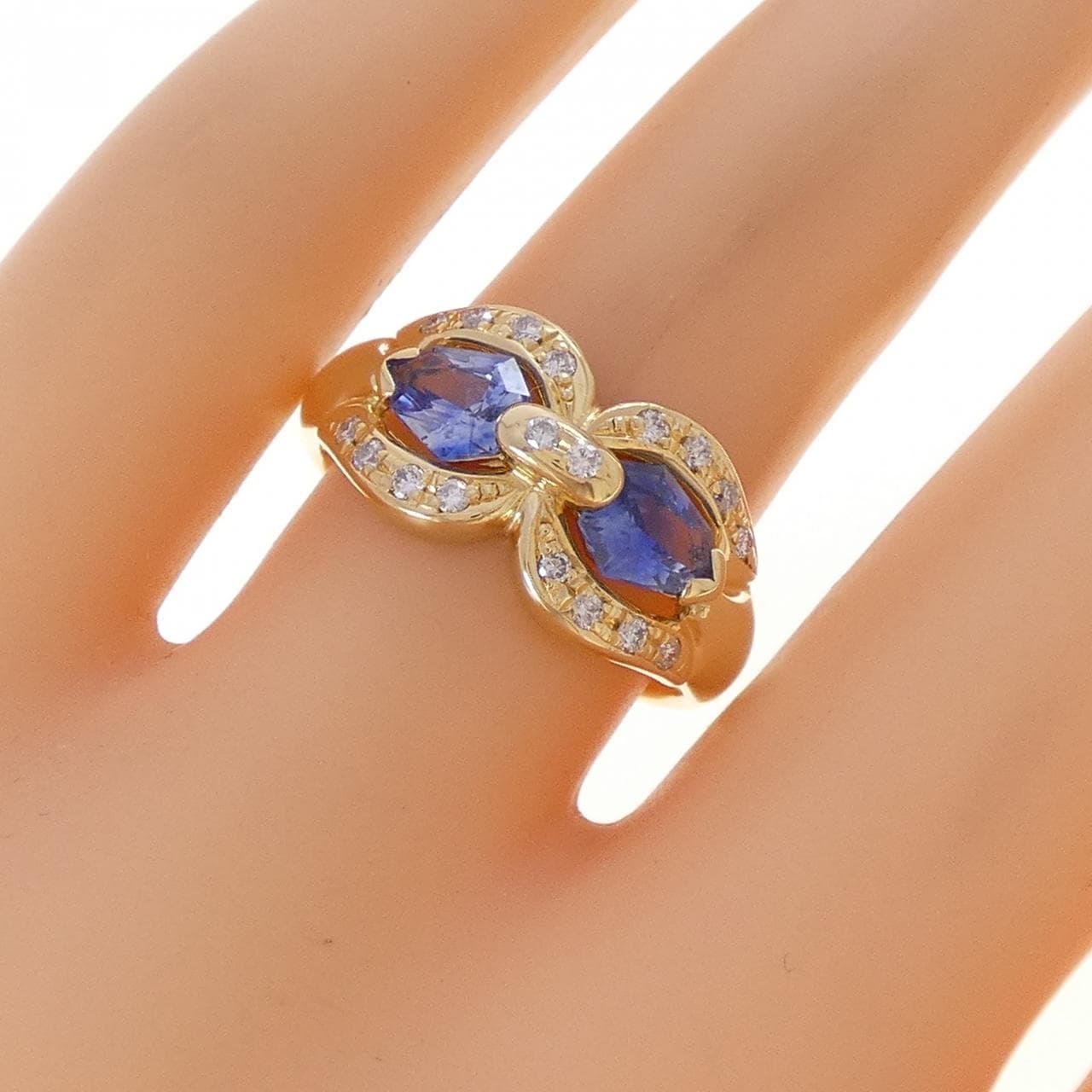 K18YG サファイヤ リング 1.04CT