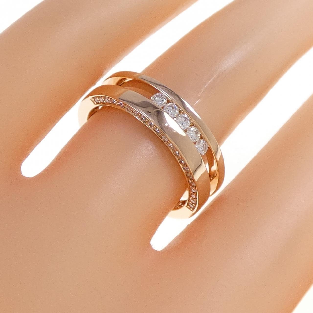 K18PG ダイヤモンド リング 0.22CT