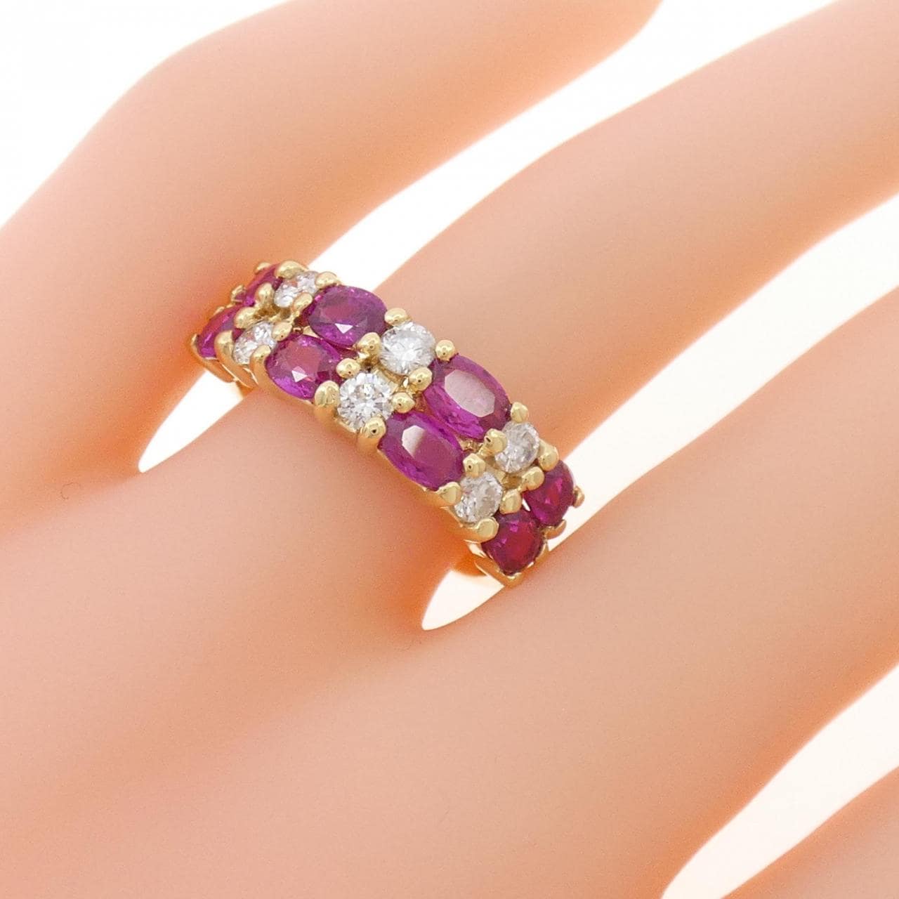 K18YG ルビー リング 2.23CT