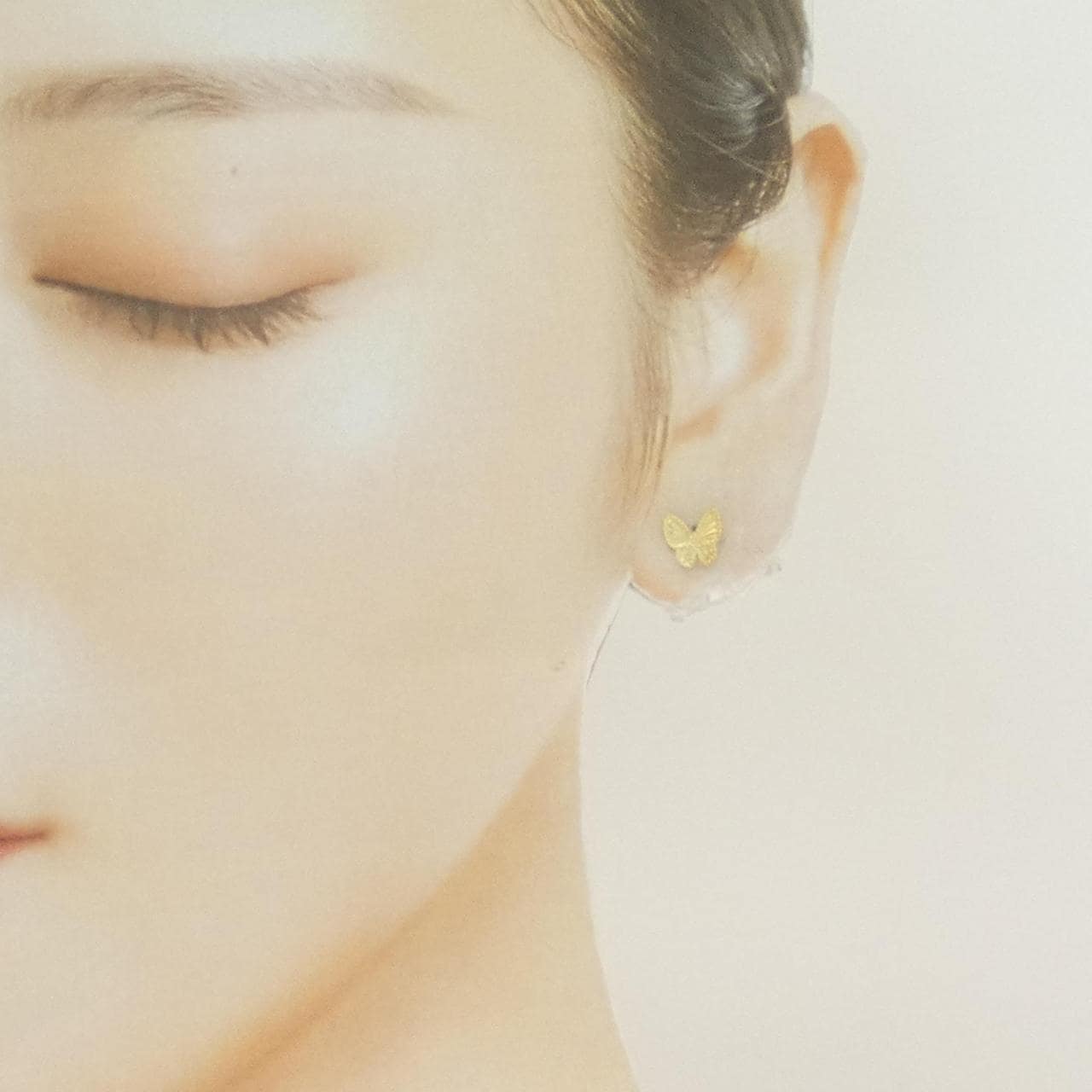 【新品】K18YG バタフライ ピアス