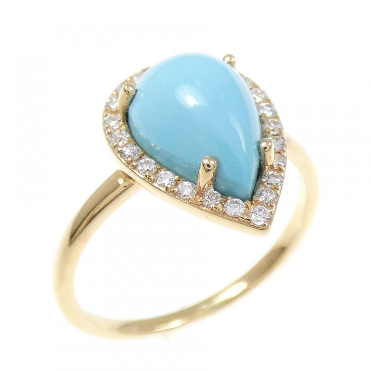 【新品】K18YG ターコイズ リング 2.29CT