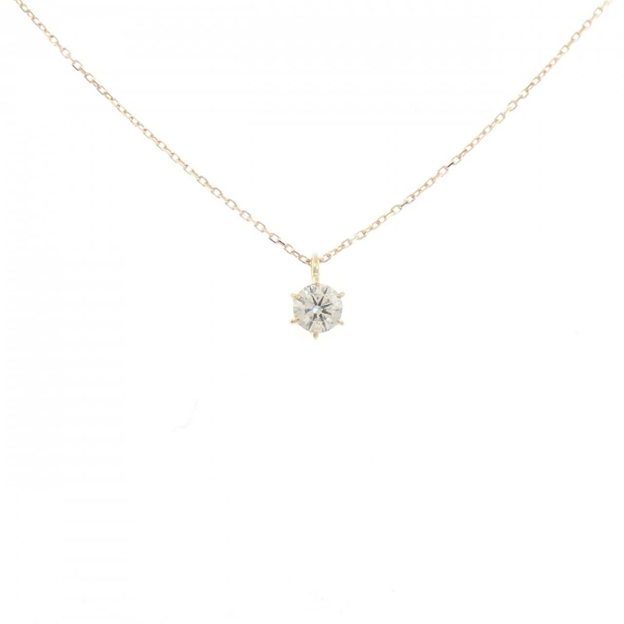 K18YG ソリティア ダイヤモンド ネックレス 0.321CT
