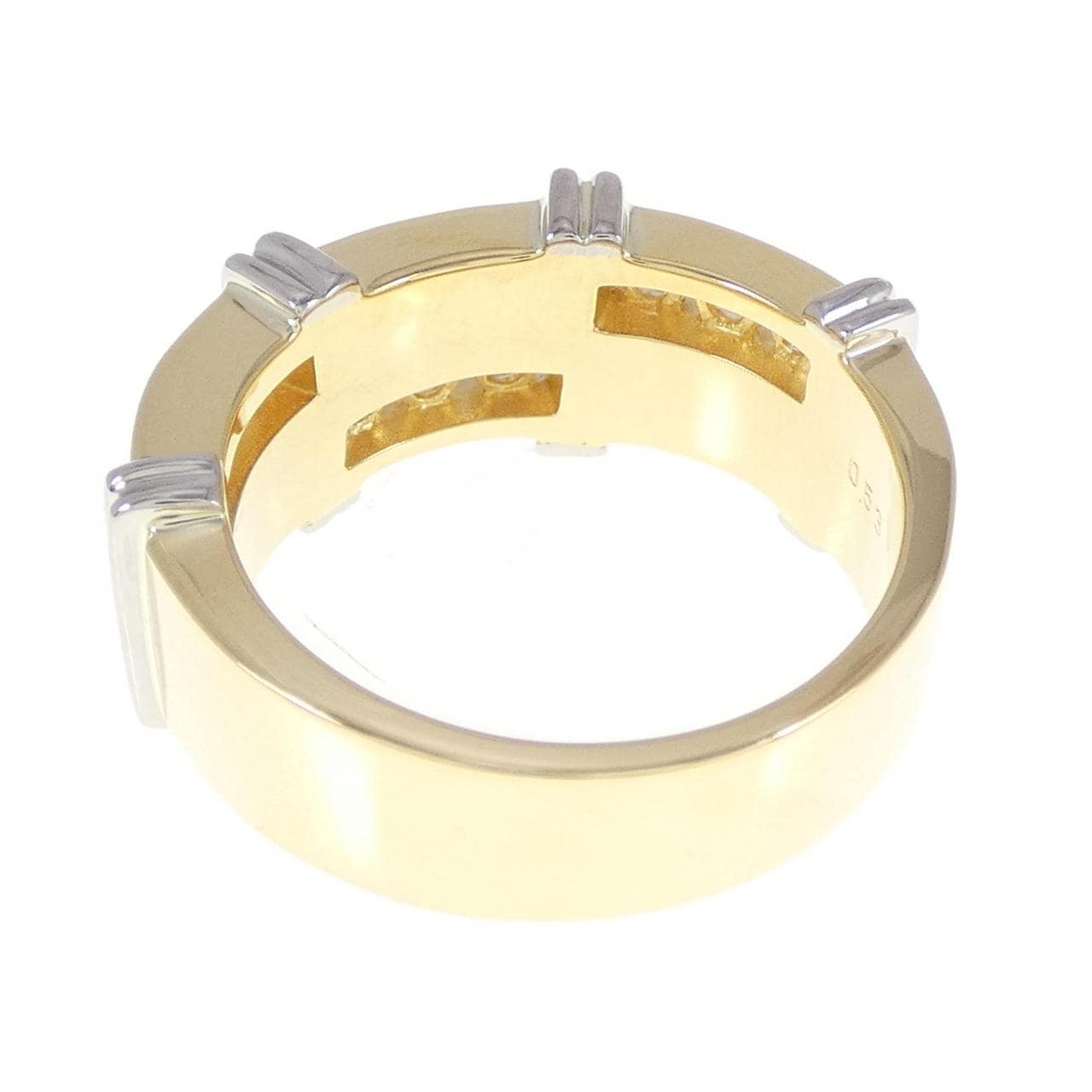K18YG/PT ダイヤモンド リング 0.53CT