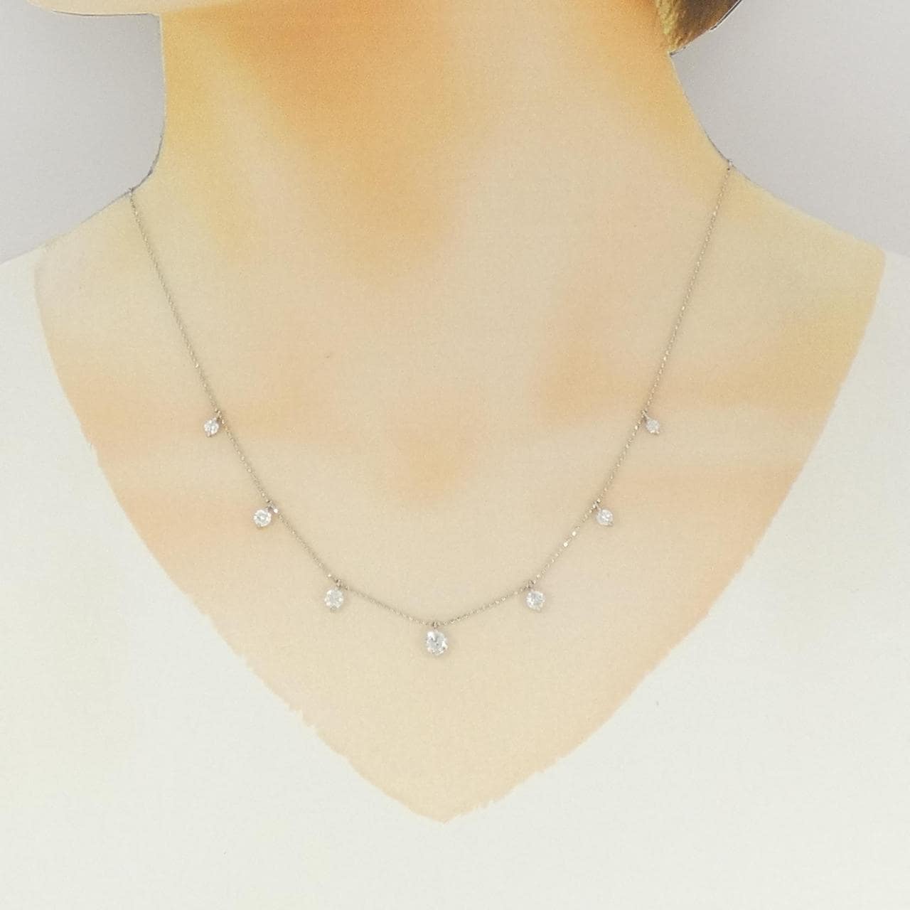 PT900/PT850 ダイヤモンド ネックレス 1.00CT