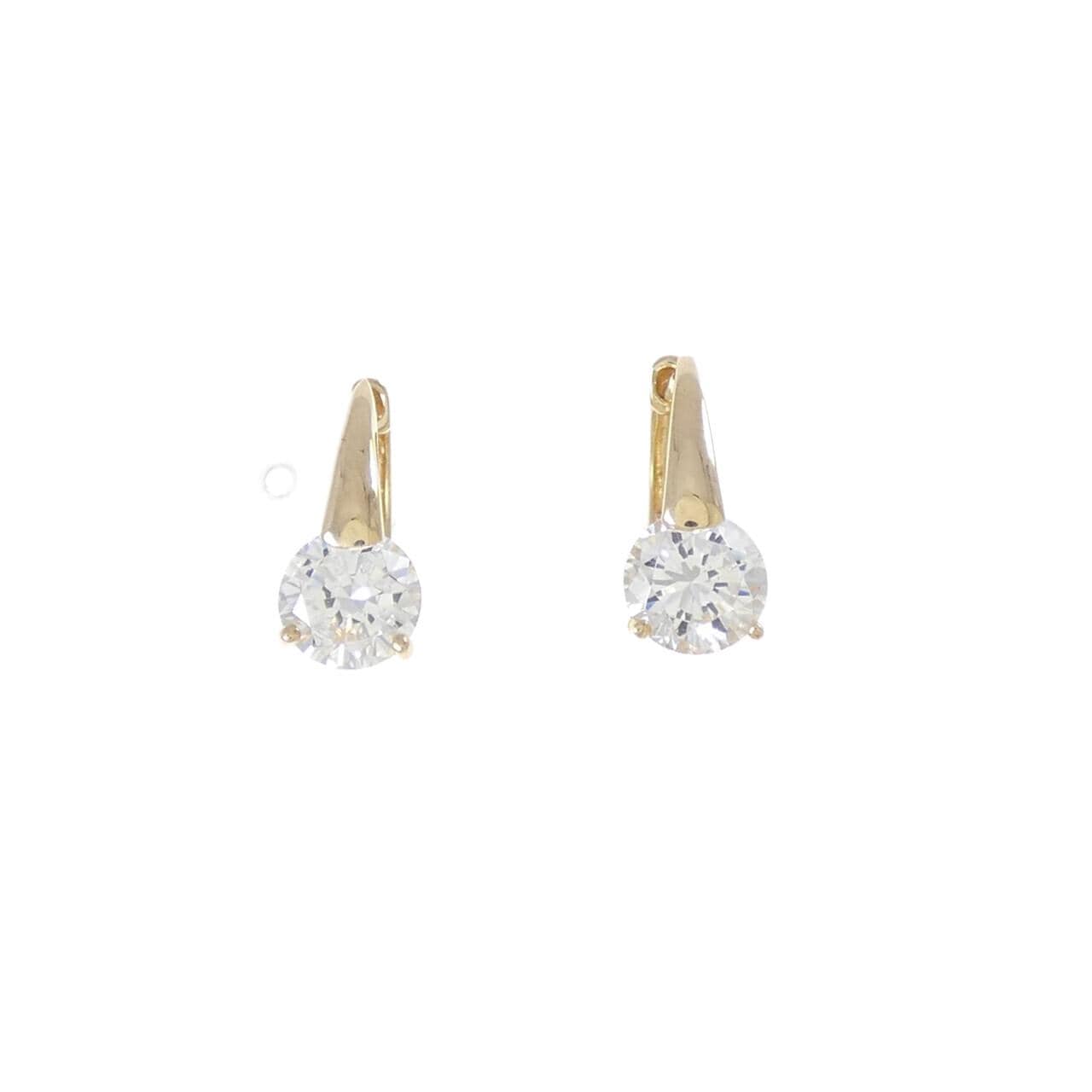 K18YG キュービック ピアス