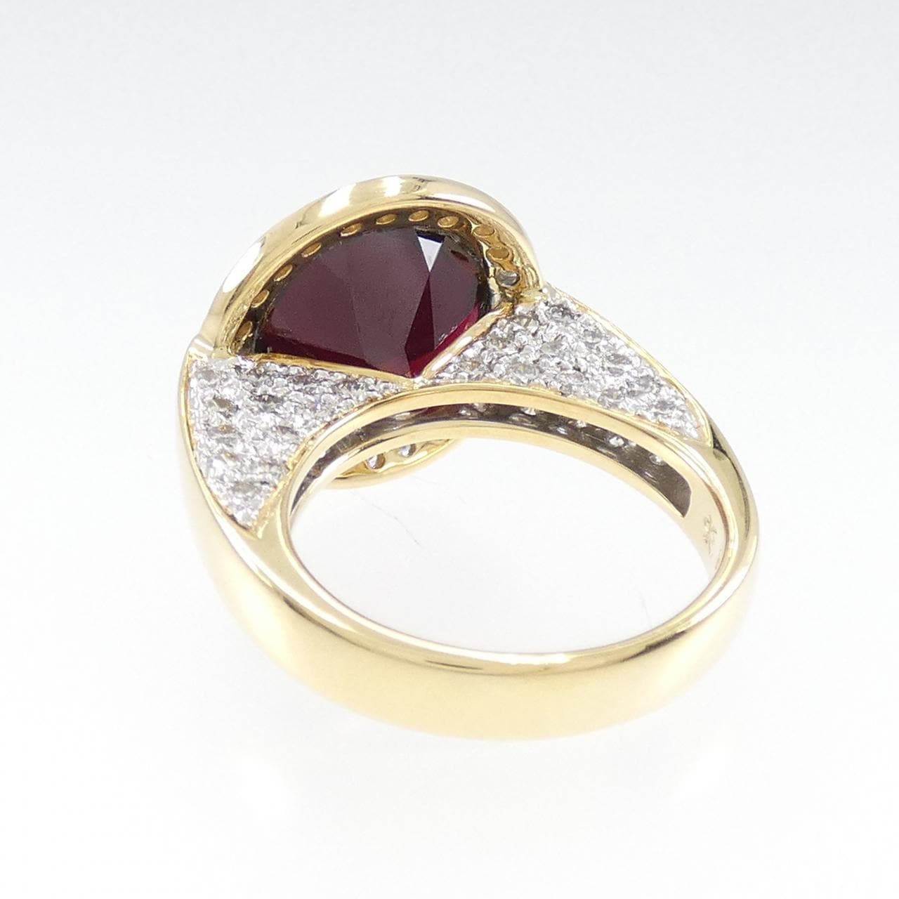 K18YG ガーネット リング 7.58CT