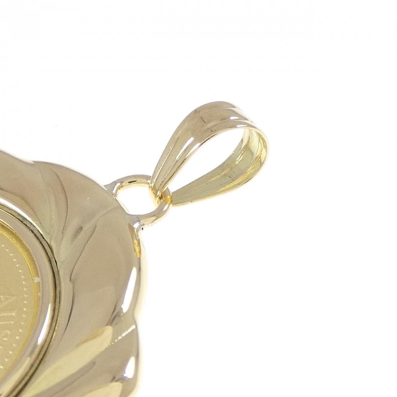 K18YG(枠) コイン ペンダント