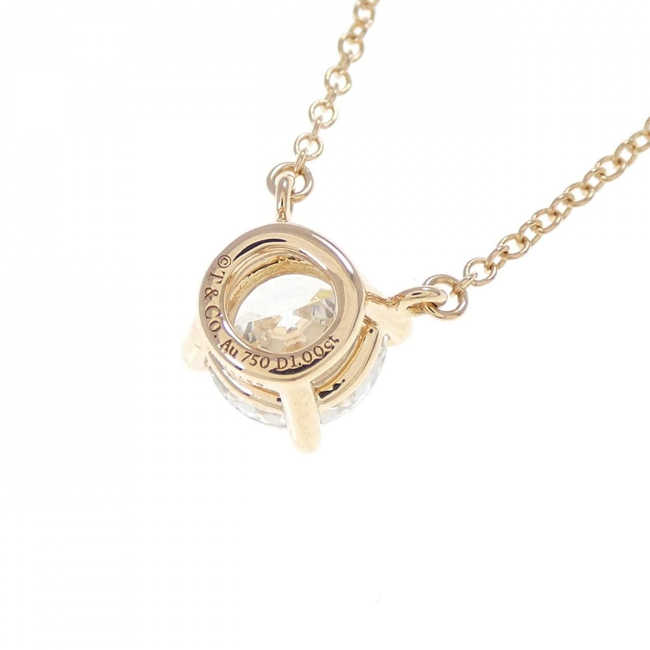 TIFFANY单钻項鍊 1.00克拉 D色 VS2淨度 3EXT