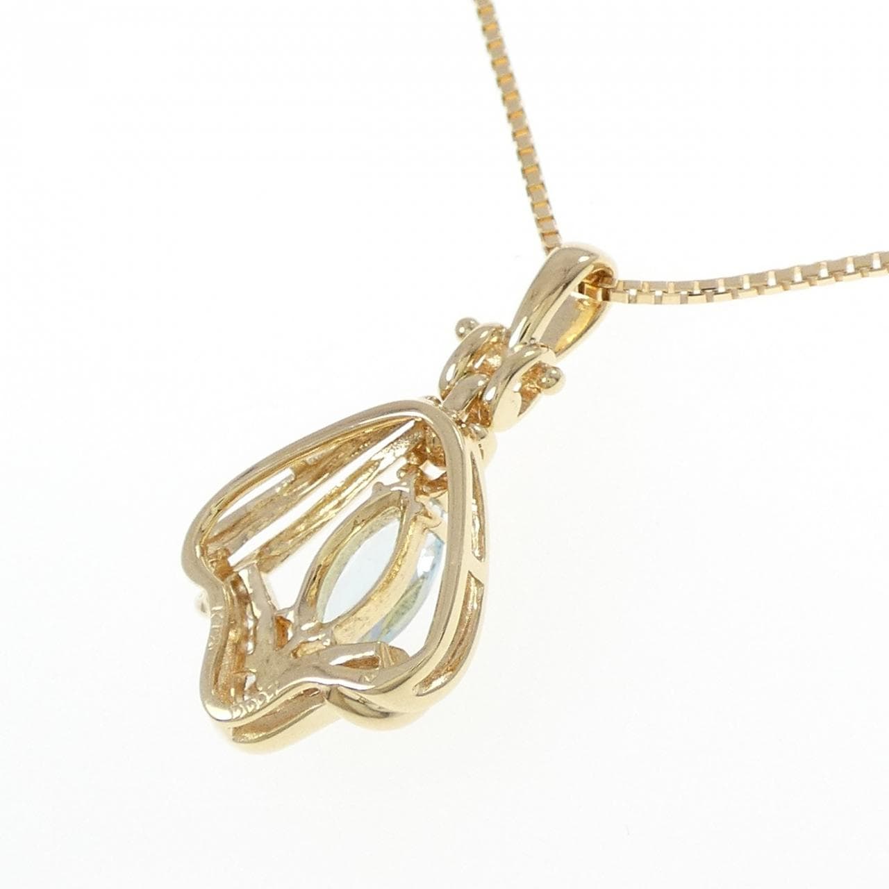 K18YG ブルートパーズ ネックレス