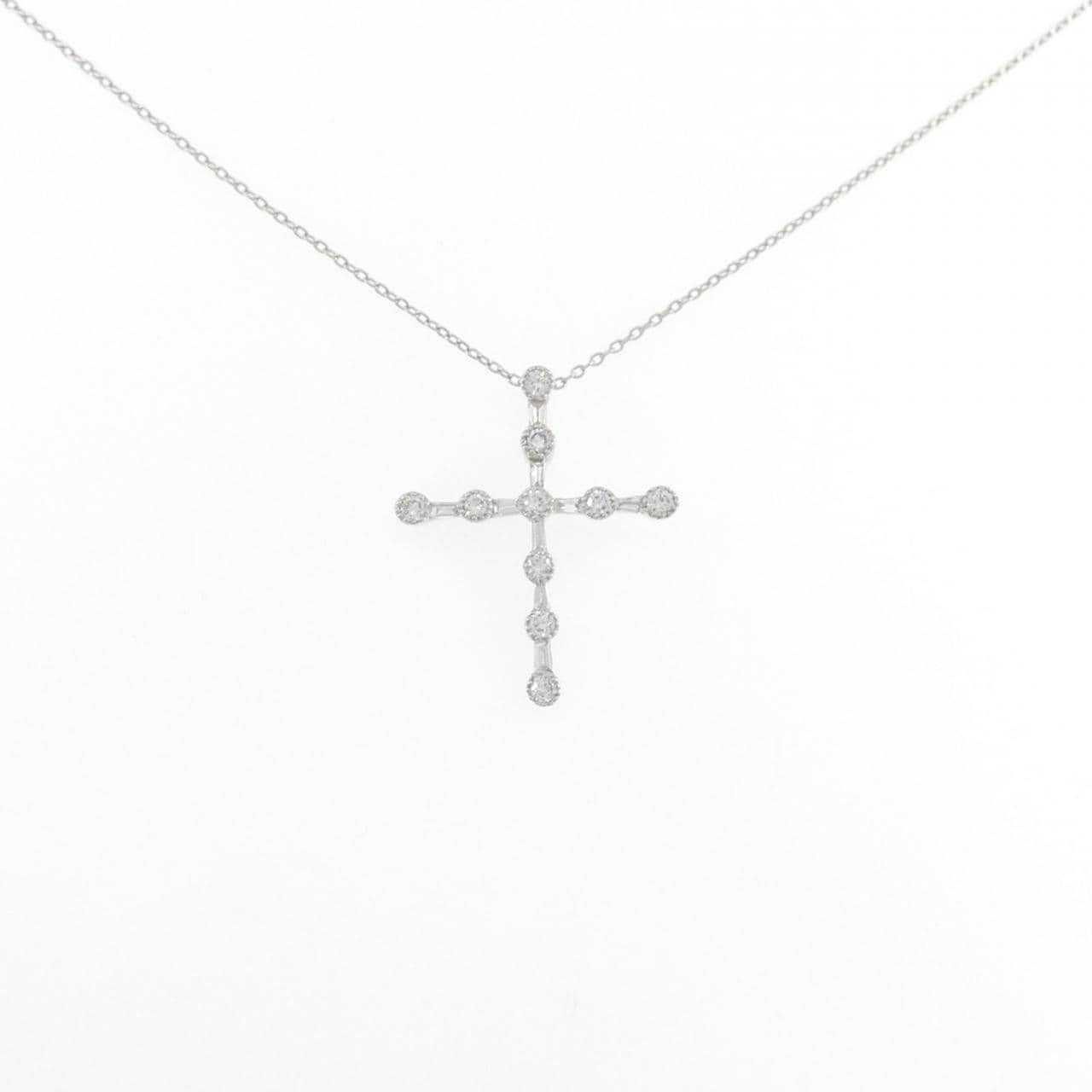 PT900/PT850 クロス ダイヤモンド ネックレス 0.40CT