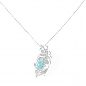 K18WG フェザー トルマリン ネックレス 0.60CT