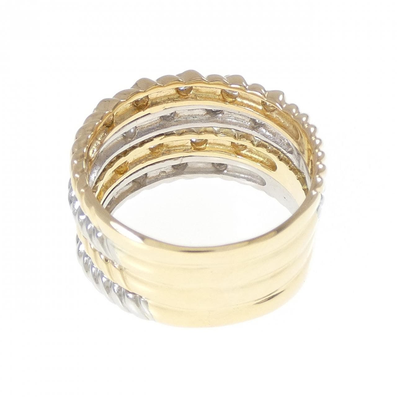 K18YG/PT900 ダイヤモンド リング 0.43CT