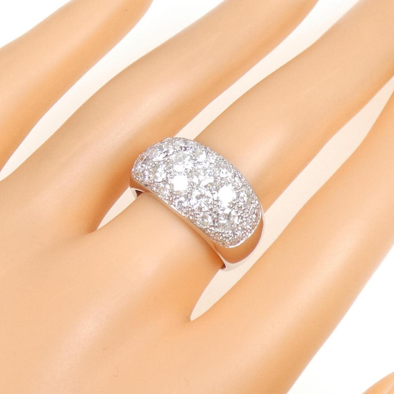 PT900 パヴェ ダイヤモンド リング 2.715CT