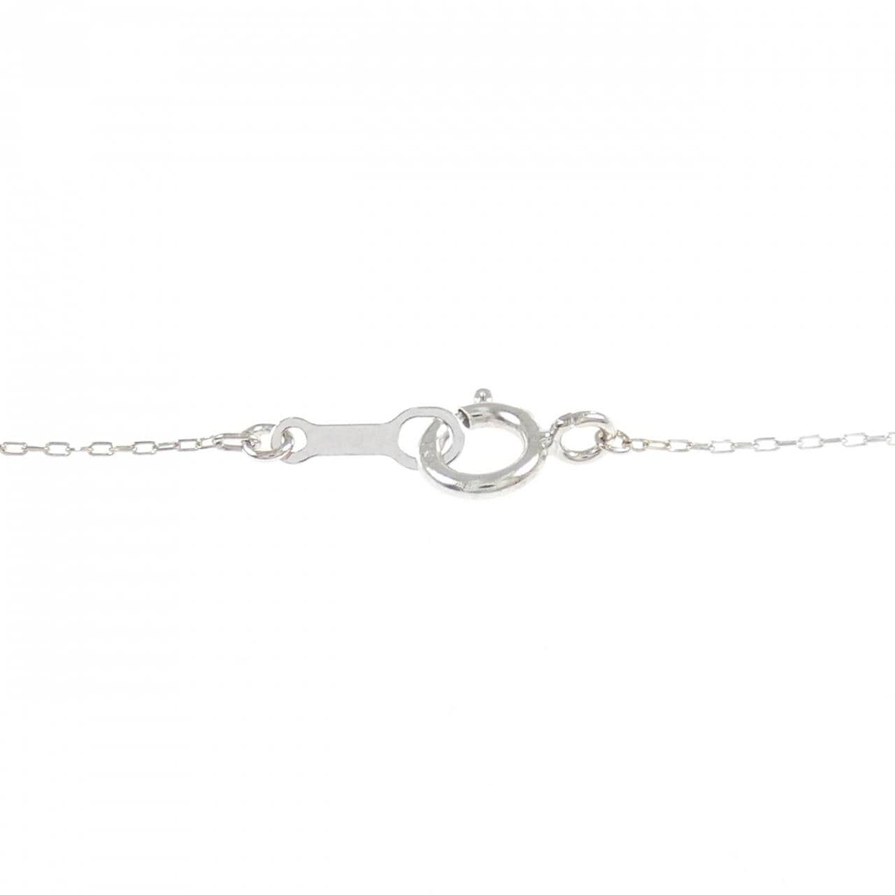 K18WG イニシャルY ダイヤモンド ネックレス 0.01CT