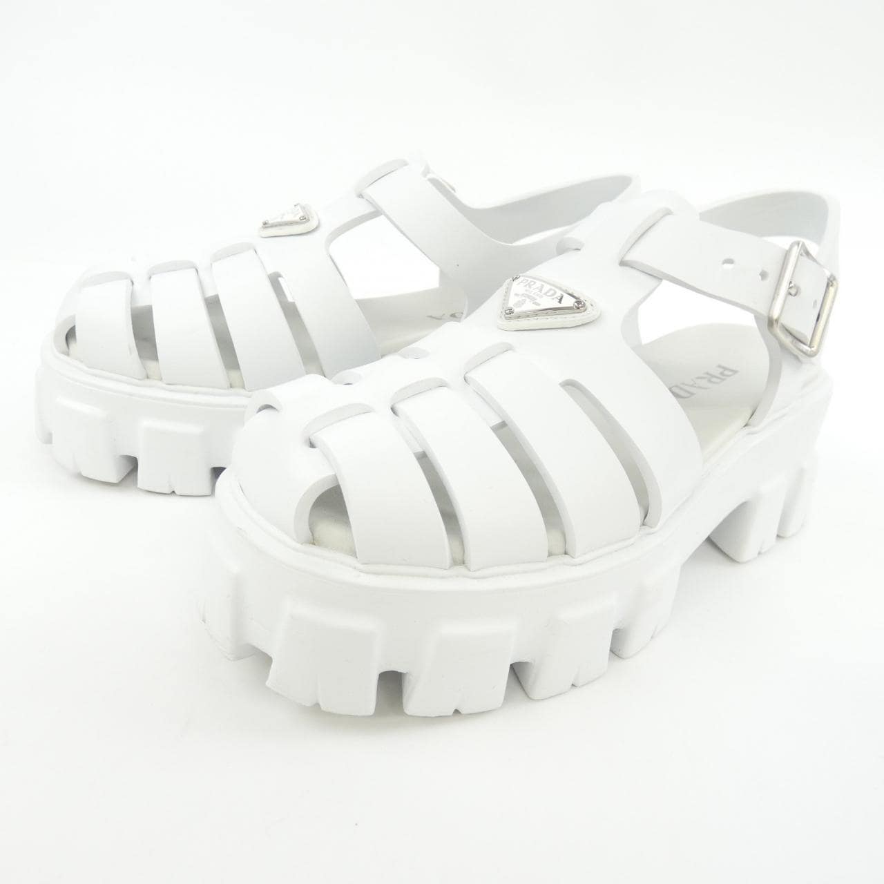 プラダ PRADA トライアングルロゴ モノリス 1X853M フォームラバー サンダル