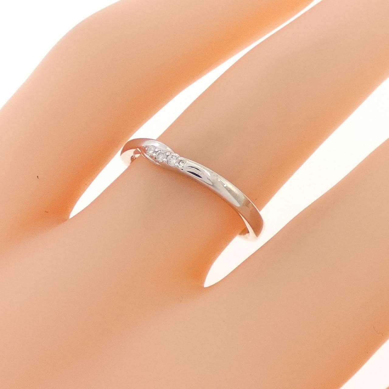 K10WG ダイヤモンド リング 0.03CT