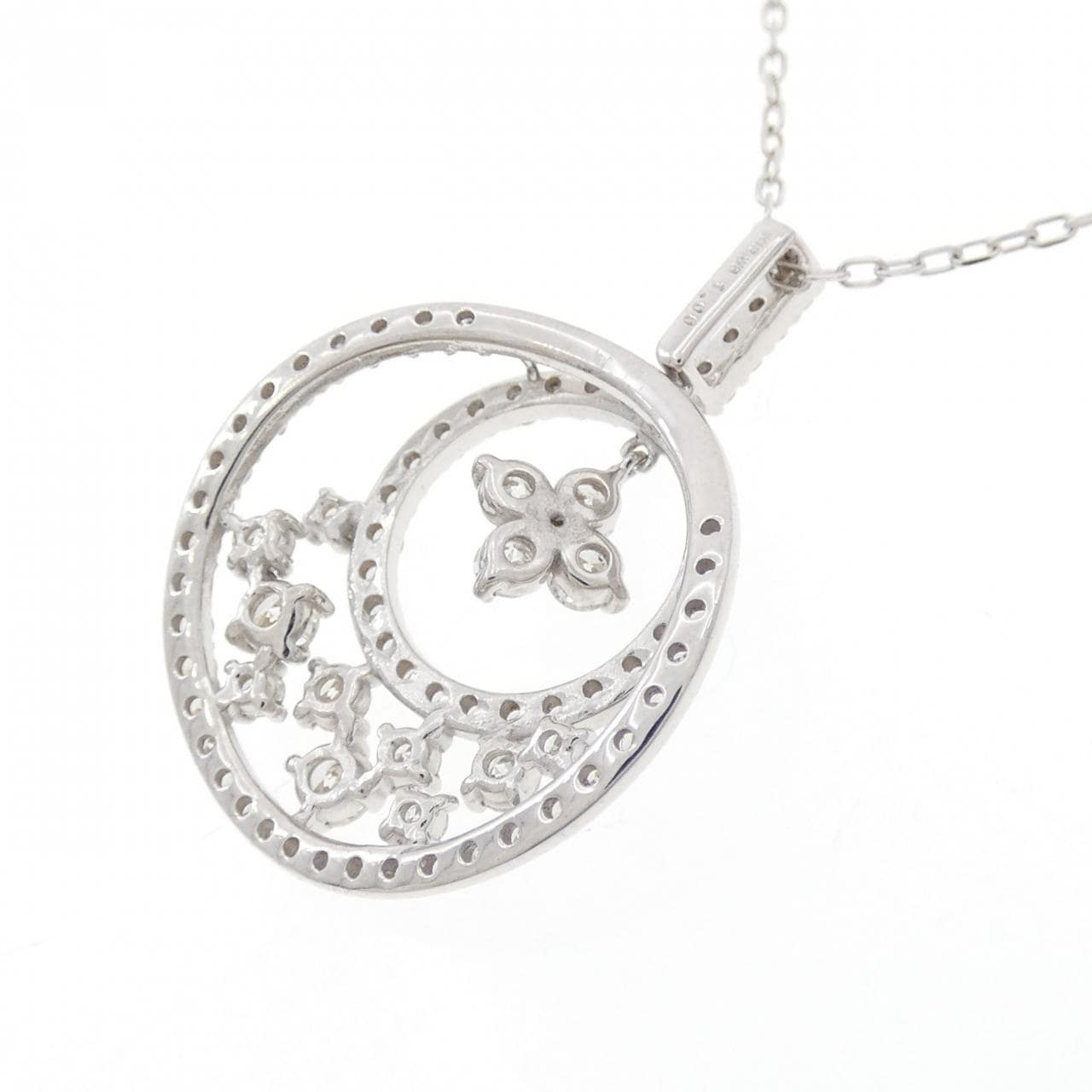 K18WG ダイヤモンド ネックレス 1.00CT