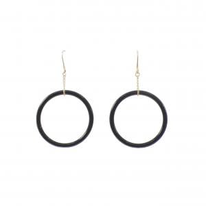 K18YG オニキス ピアス