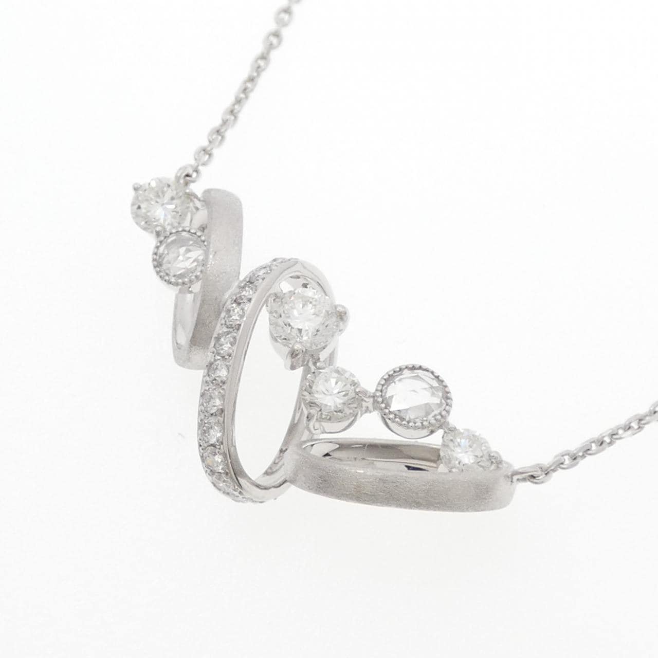 K18WG ダイヤモンド ネックレス 0.248CT