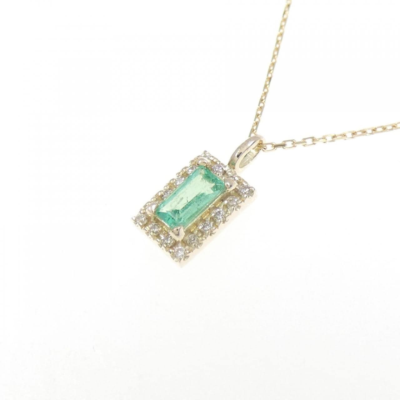 [BRAND NEW] K10YG emerald necklace