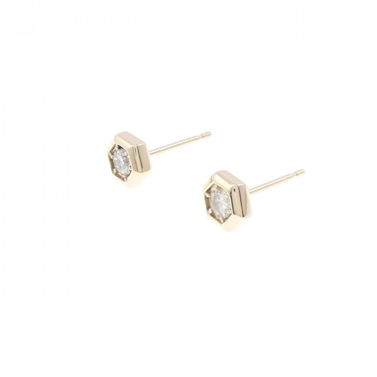【リメイク】K10YG ダイヤモンド ピアス 0.14CT