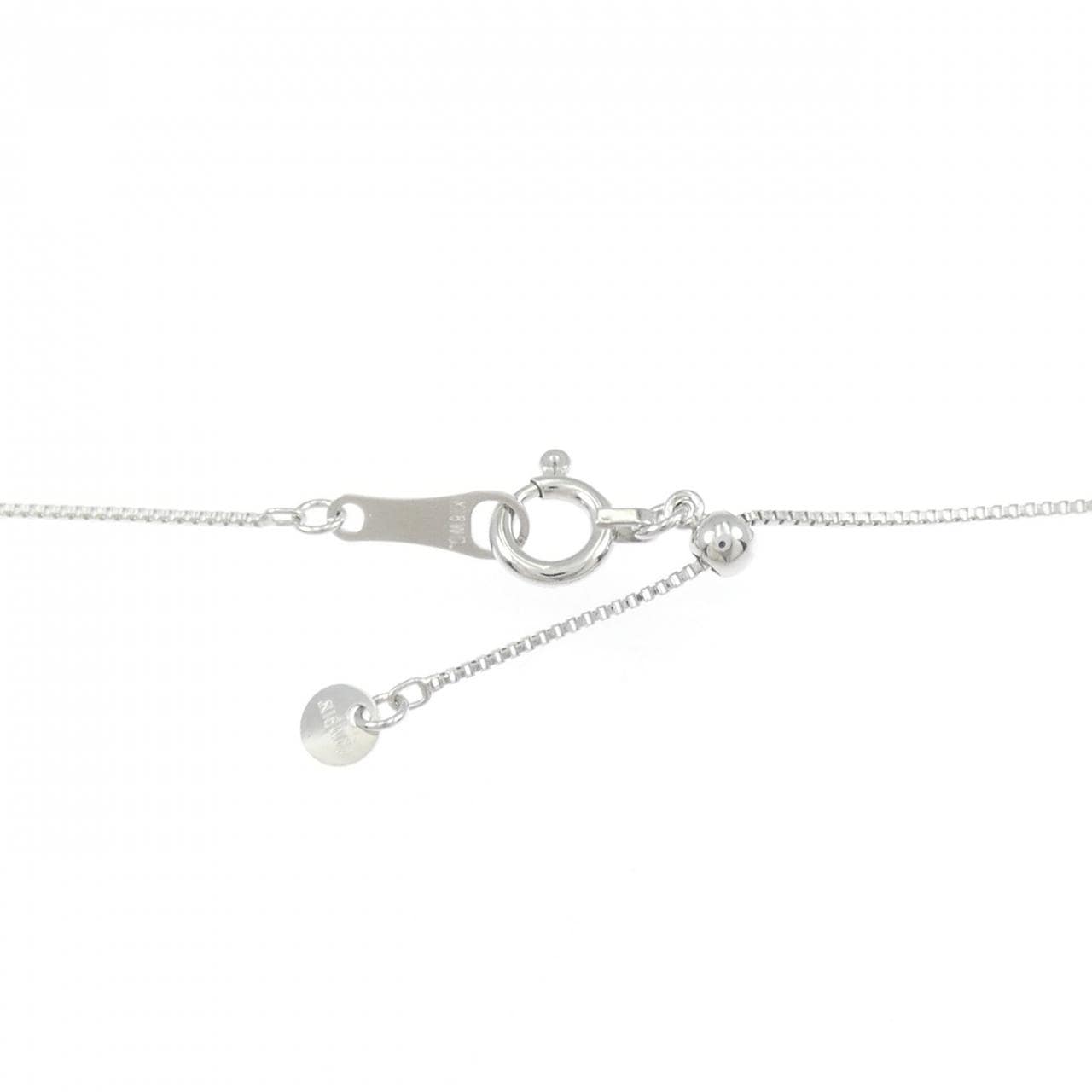 K18WG フラワー ダイヤモンド ネックレス 0.48CT