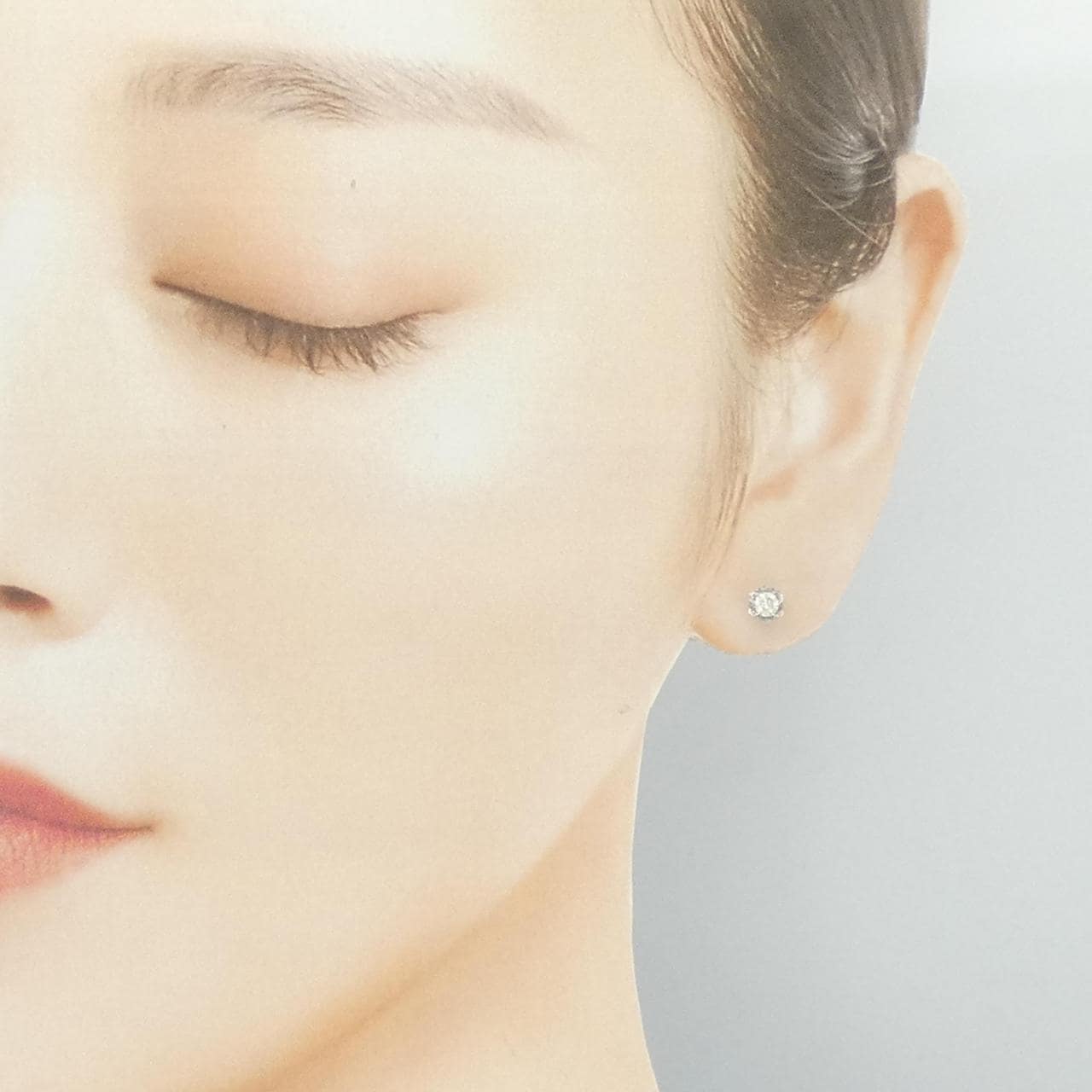 750WG/K18WG ダイヤモンド ピアス 0.24CT