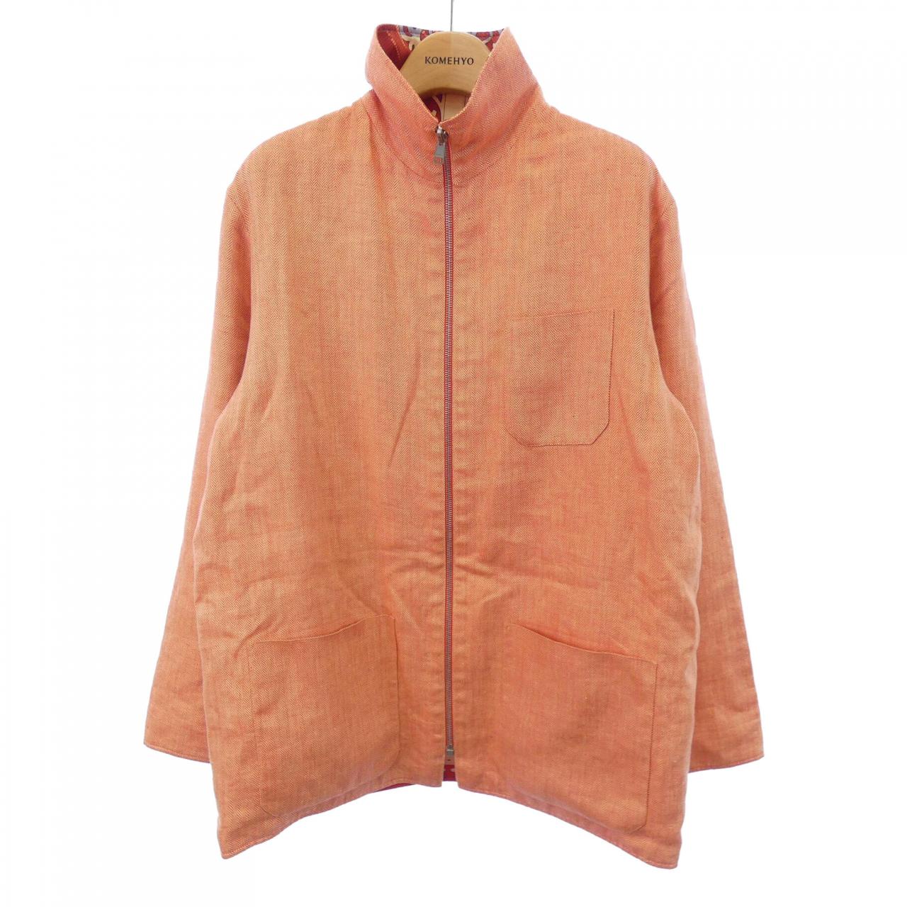 【ヴィンテージ】エルメス HERMES VARANGUES ツイルレーヌ ブルゾン