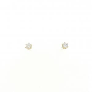 K18YG ソリティア ダイヤモンド ピアス 0.10CT