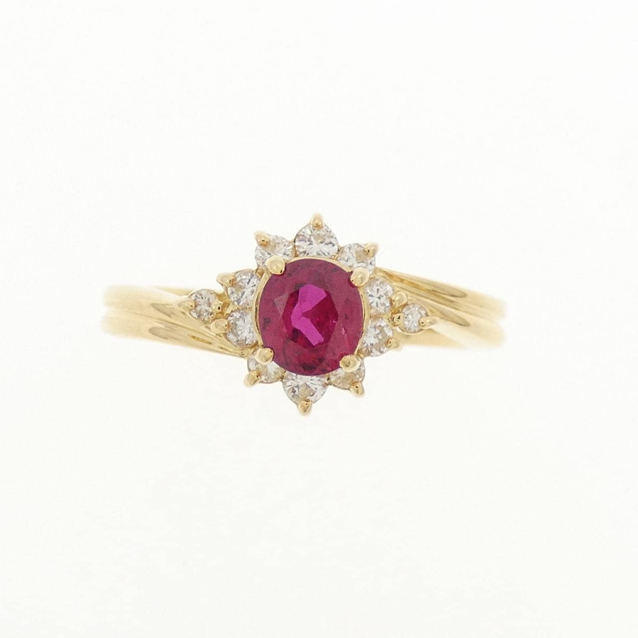 K18YG ルビー リング 0.53CT