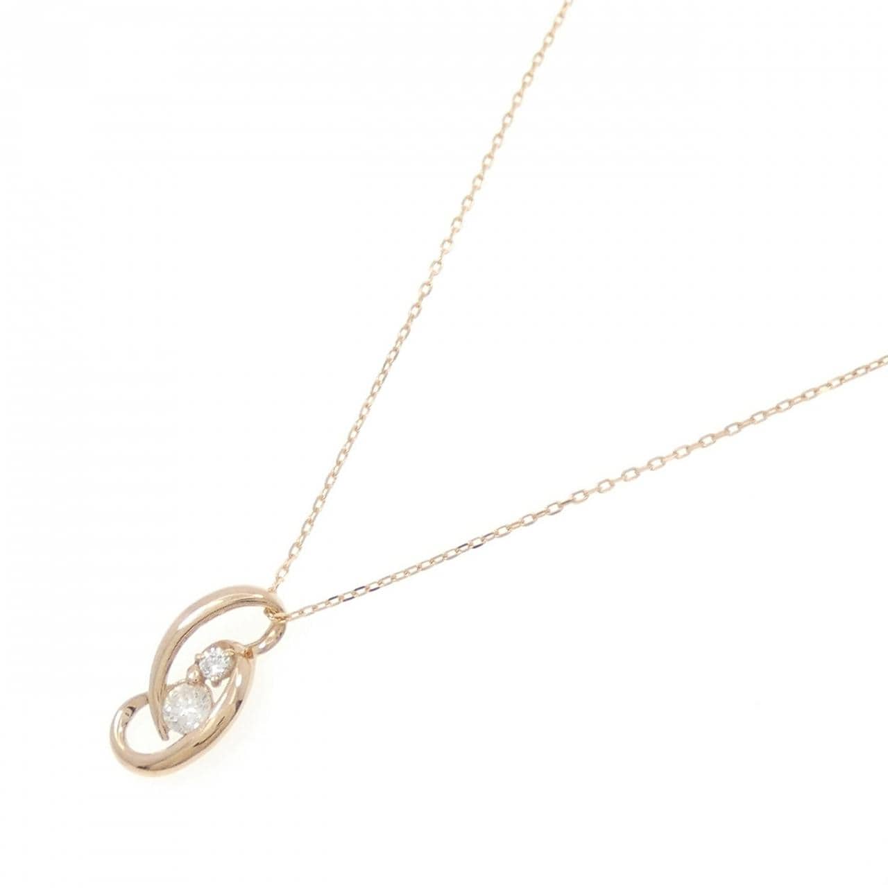 K18PG ダイヤモンド ネックレス 0.10CT
