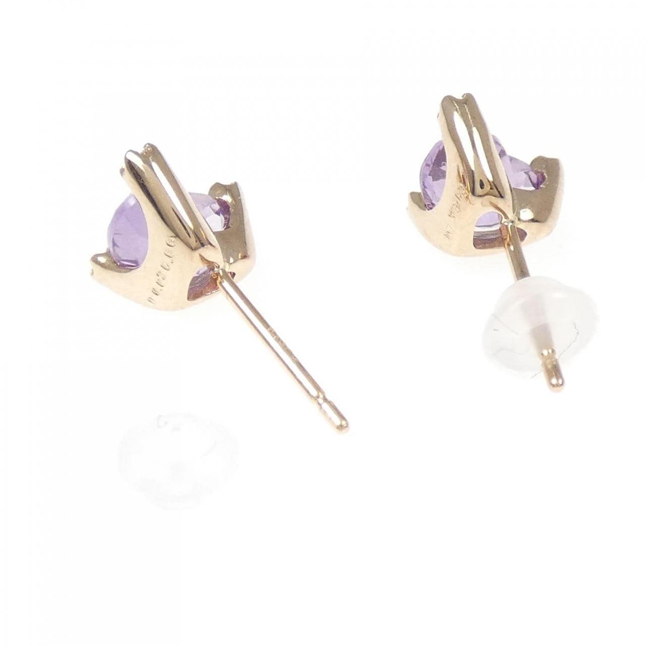 ポンテヴェキオ ハート アメジスト ピアス 1.32CT