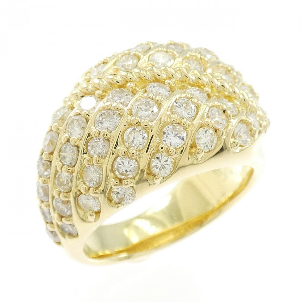 K18YG ダイヤモンド リング 2.06CT