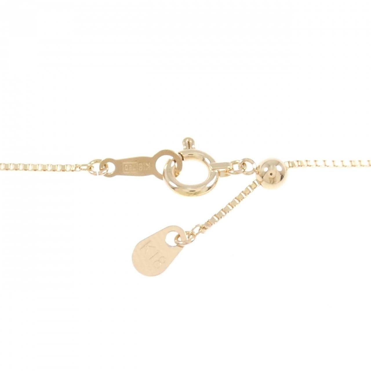 K18PG ハート サファイヤ ネックレス 0.43CT