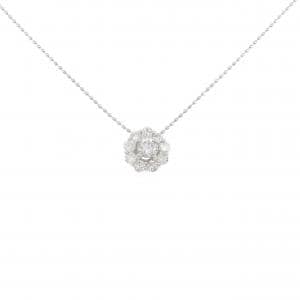 PT900/PT850 フラワー ダイヤモンド ネックレス 0.34CT