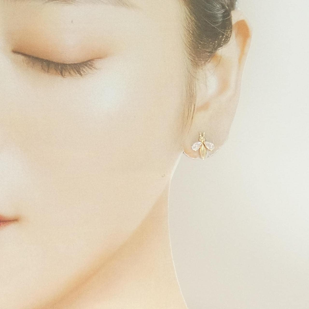 【新品】K10YG キュービック ピアス