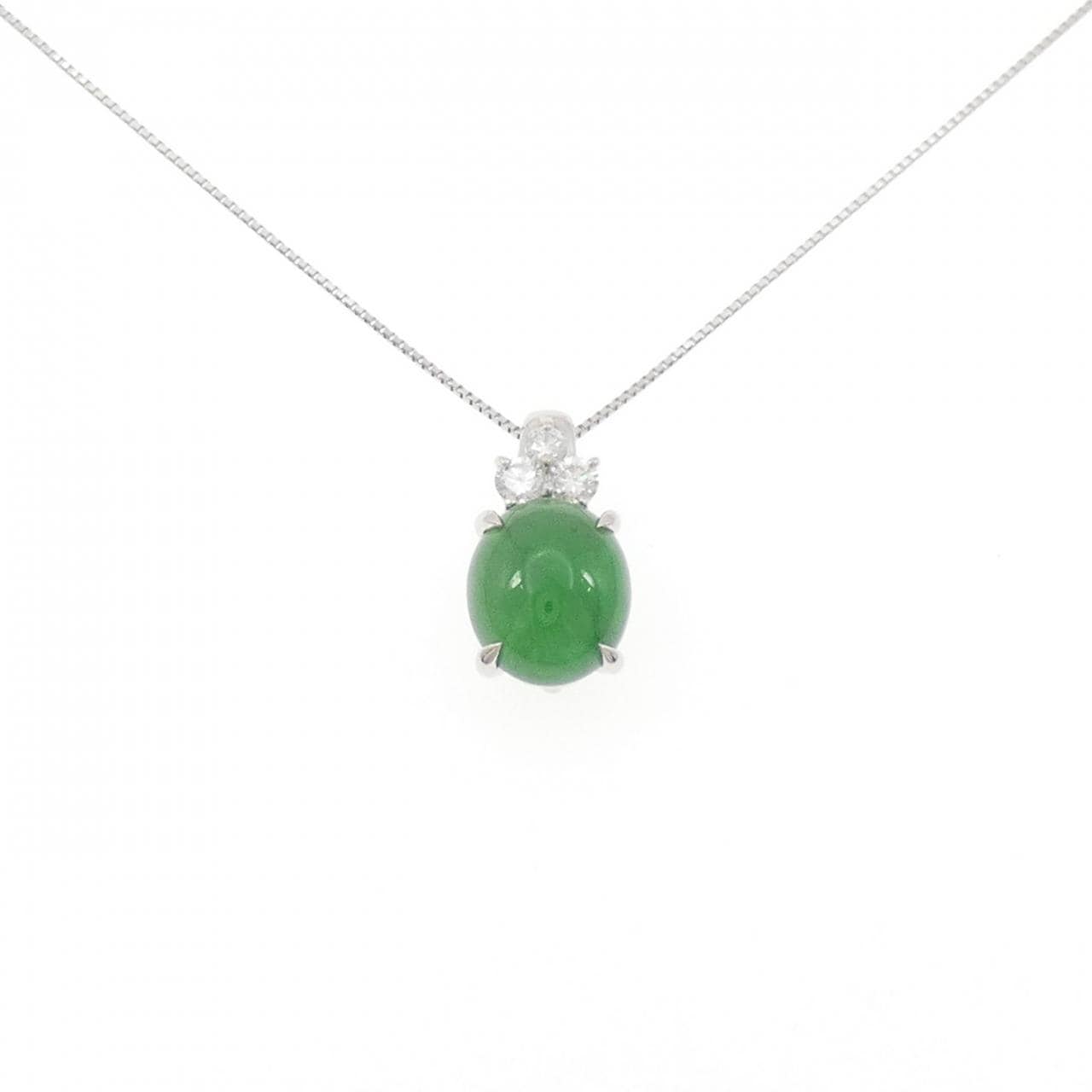 PT900/PT850 ヒスイ ネックレス 5.24CT