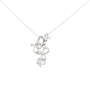 K18WG トルマリン ネックレス 0.03CT